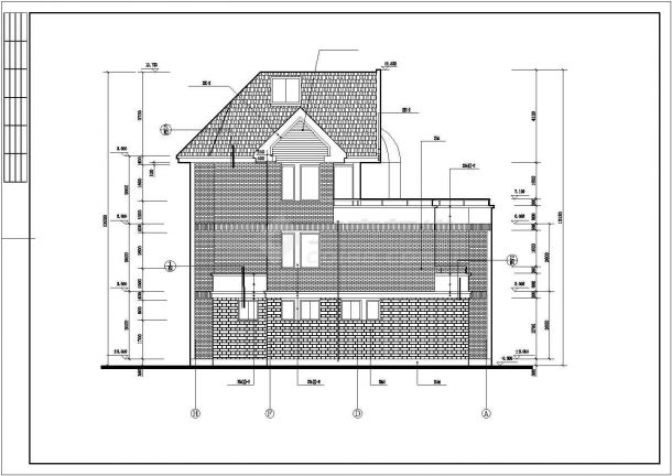 某度假区达华庄园别墅建筑详细方案设计施工CAD图纸-图二