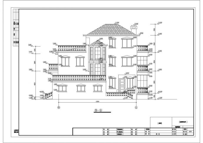 某山庄别墅区独栋别墅建筑详细方案设计施工CAD图纸_图1
