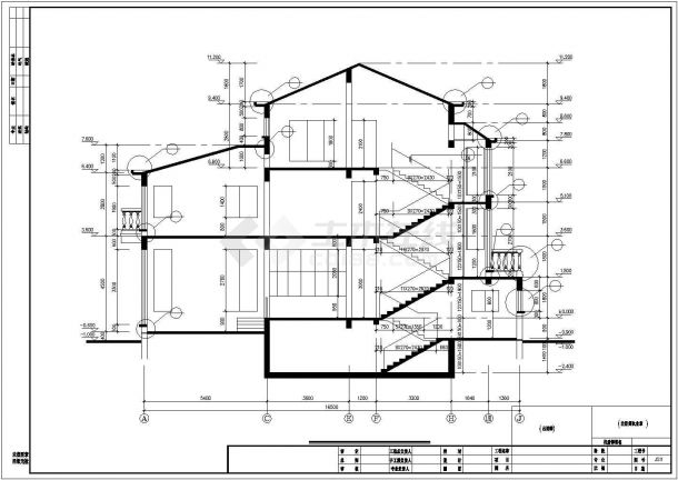 某山庄别墅区独栋商业别墅建筑详细方案设计施工CAD图纸-图二