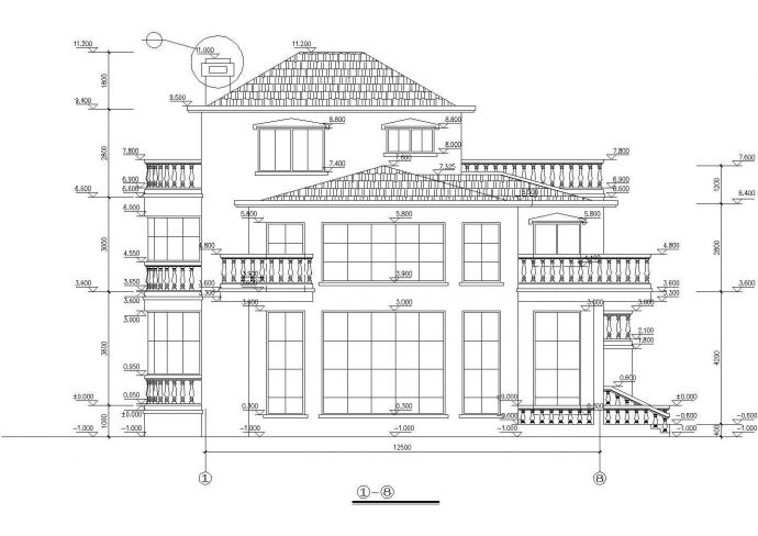 某山庄别墅区独栋商住别墅建筑全套详细方案设计施工CAD图纸_图1