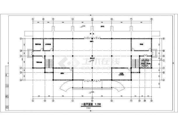 长47.4米 宽16.5米 3层1778.92平米小型汽车站建筑方案设计【各层平面 1立面】-图二