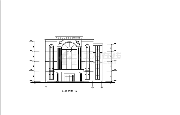 三套学校食堂综合楼建筑设计施工cad图纸（含说明）-图二