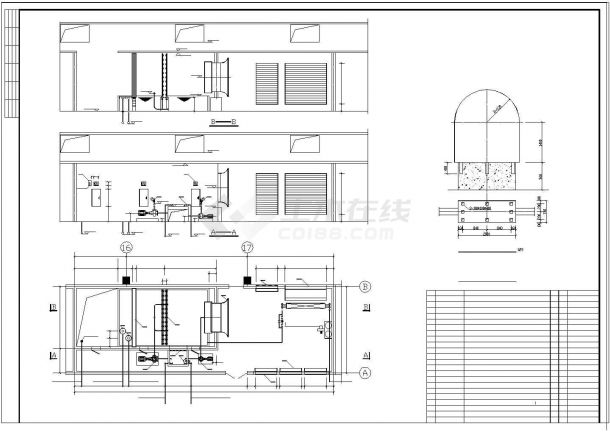 某纺织车间除尘空调设计cad施工图-图一