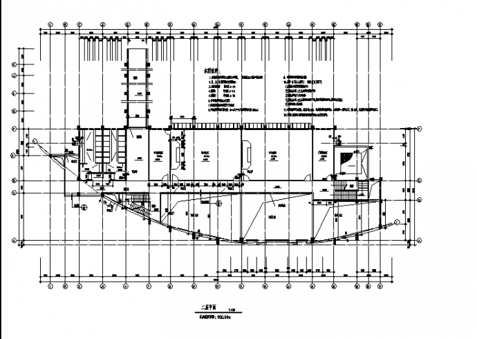 二套中学图书馆综合楼建筑设计施工cad图纸（含说明）_图1