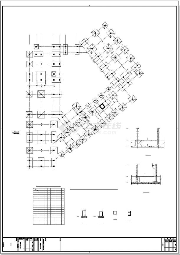 杭州某三层幼儿园建筑与结构cad施工图纸-图二