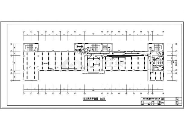 办公楼设计_河南某单位五层办公楼电气设计施工cad图纸-图二