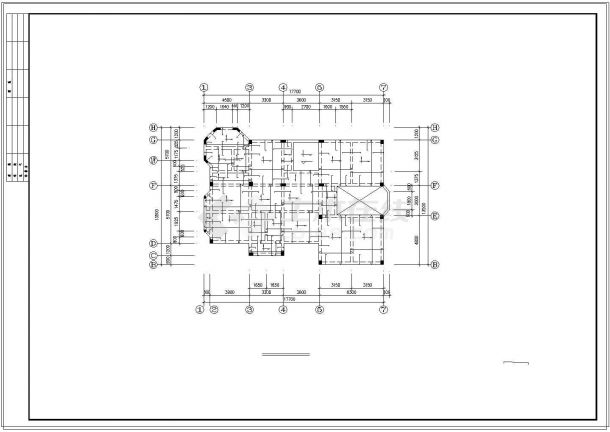 某二层别墅建筑结构cad方案图带效果图-图一
