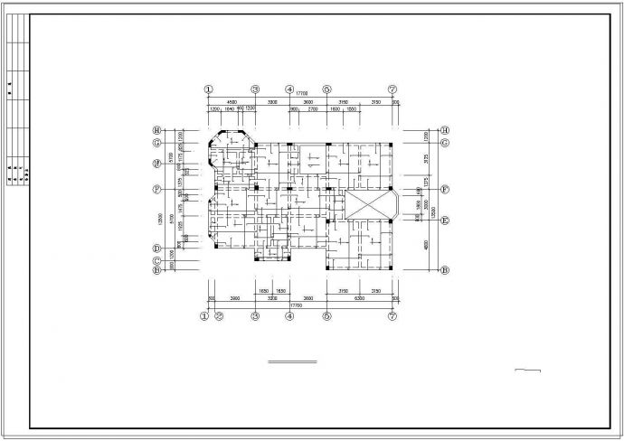 某二层别墅建筑结构cad方案图带效果图_图1