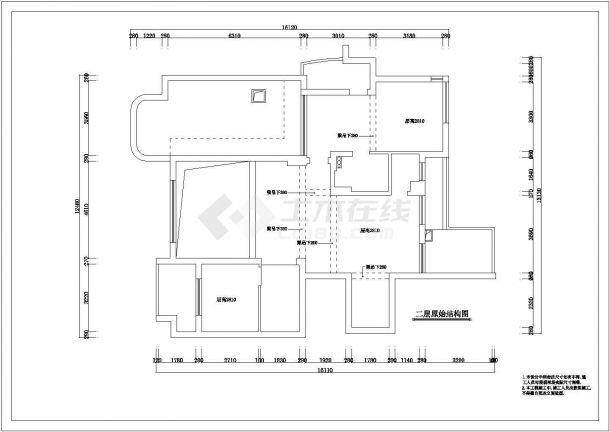 别墅时代广厦装修施工图CAD图纸-图二