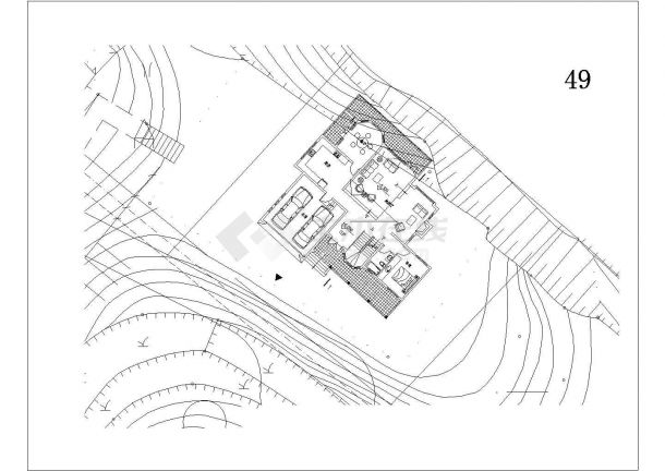 两层独栋农村别墅建筑cad施工图附效果图-图一