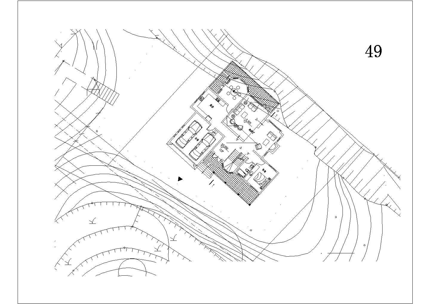 两层独栋农村别墅建筑cad施工图附效果图