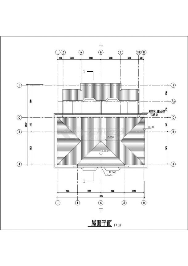 某三层带地下室框架结构欧式风格别墅设计cad建筑方案图（甲级院设计）-图一