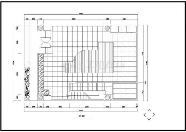 成都市春熙路250平米服装专卖店全套施工设计CAD图纸-图二
