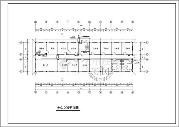 广州某3层液化天然气工厂综办楼水电施cad图（含设计说明）-图一