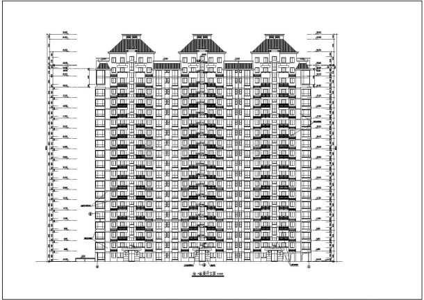 某市多栋高层住宅建筑布置参考设计详图-图二