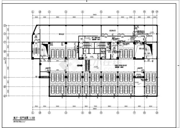 [郑州]某二十七层办公楼建筑全套施工设计cad图纸(含套型建筑面积一览表)-图一