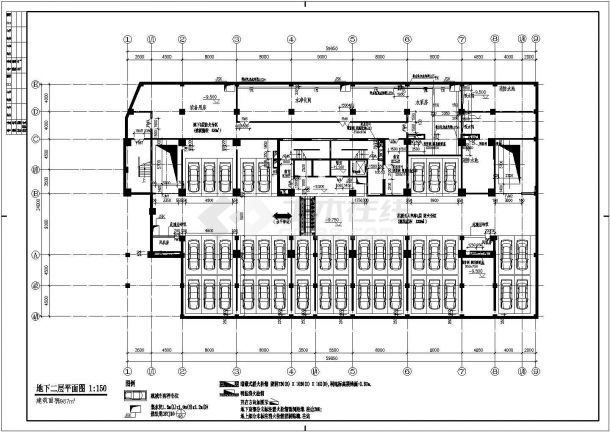 [郑州]某二十七层办公楼建筑全套施工设计cad图纸(含套型建筑面积一览表)-图二