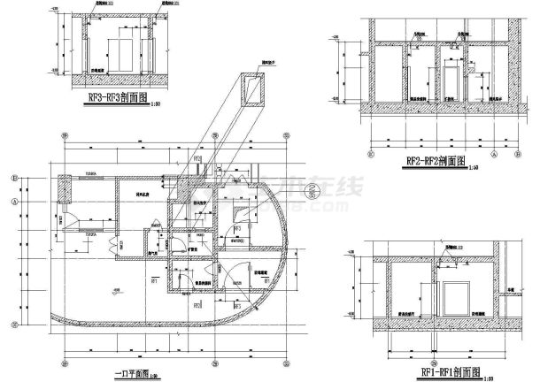 某地区大型多层住宅楼建筑布置施工图纸-图一