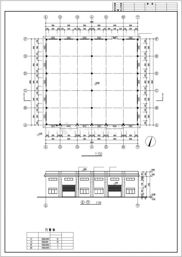 长48和32米 宽48和30米 2个1层仓库建筑设计图【平立剖】-图二