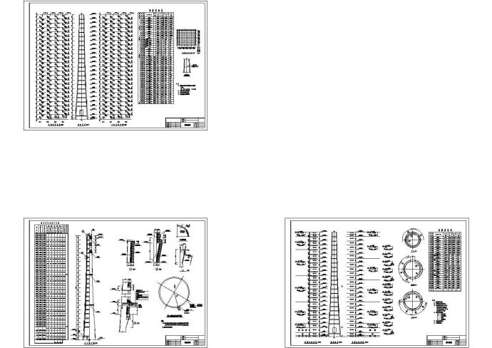 某地区烟囱建筑结构施工设计CAD全套图纸_图1