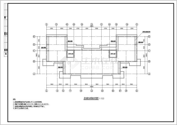 某平改坡木结构工程设施全套施工设计cad图-图二