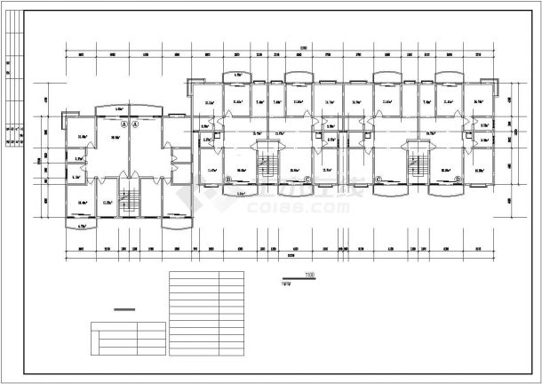齐齐哈尔市某社区新建高层住宅楼经典户型设计CAD设计图（共13张）-图二