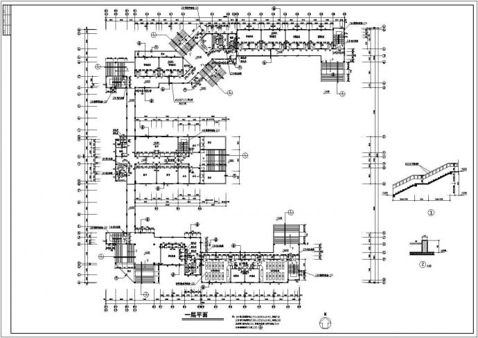 某中学教学楼综合楼施工图CAD_图1