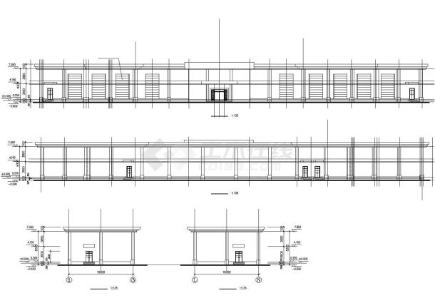 长50米 宽34.9米 2层4096平米娱乐城KTV建筑设计图【平 立】-图二
