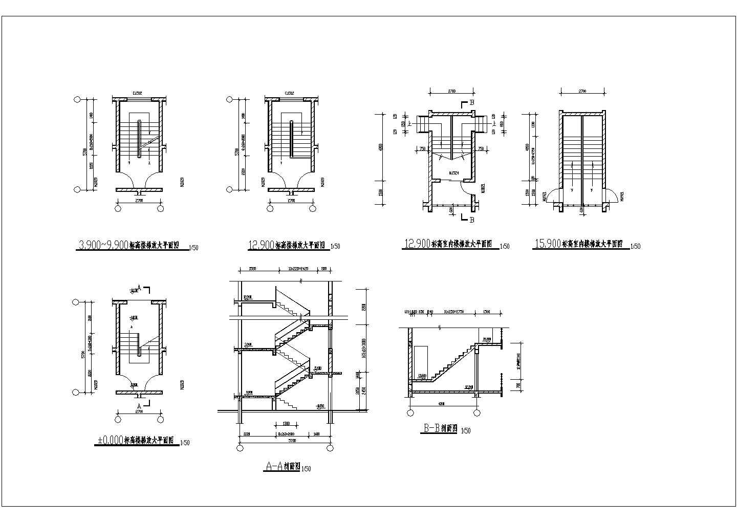 某地六层L型住宅三单元混合户型住宅楼全套建筑施工设计图纸