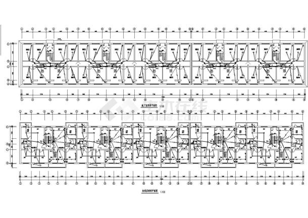 -1+6层小区5单元砖混结构住宅楼电施CAD图纸（含设计说明）-图一