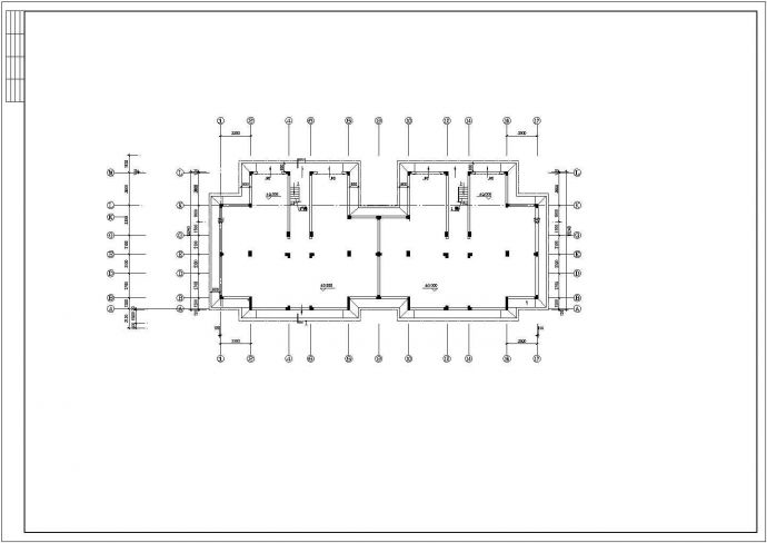 七层二单元对称户型城市小区住宅建筑设计图纸(含建筑设计总说明)_图1