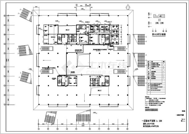 广东某大学图书馆弱电CAD施工图一套-图一