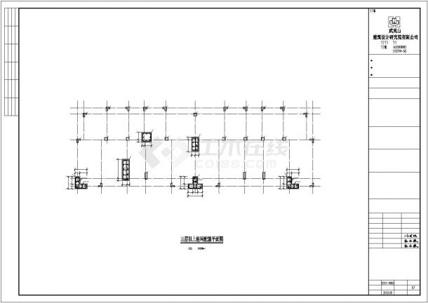 哈尔滨市某居住区6层框架结构住宅楼全套结构设计CAD图纸-图一