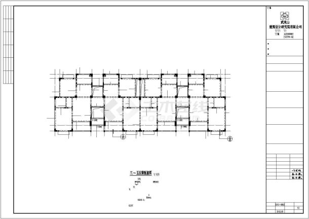 哈尔滨市某居住区6层框架结构住宅楼全套结构设计CAD图纸-图二