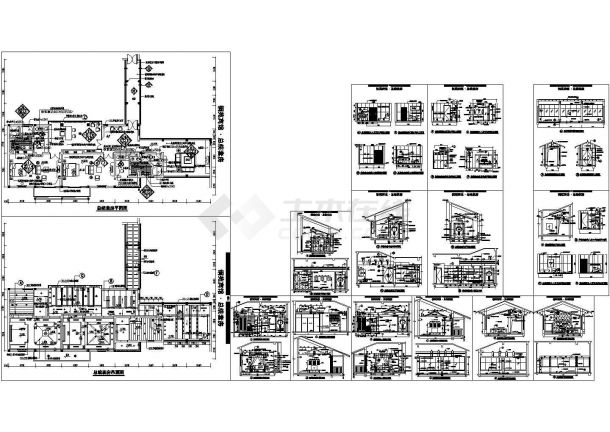铜苑宾馆总统套房装修设计CAD全套图纸-图一