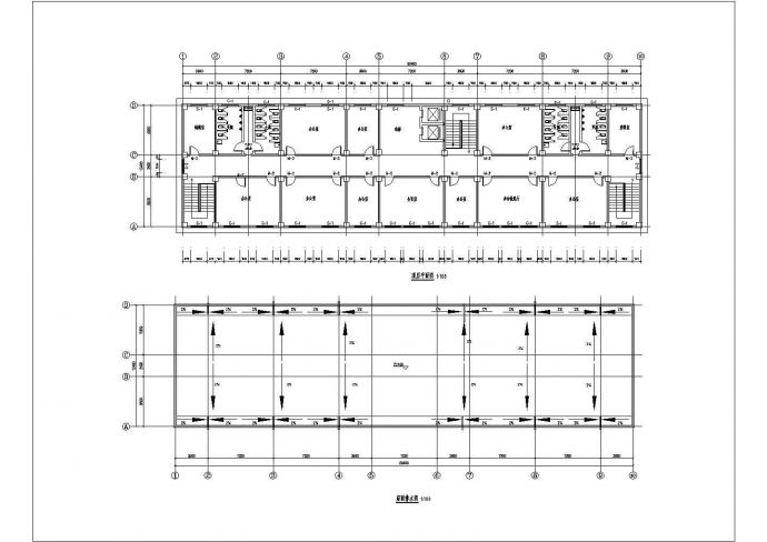 沧州市某单位5520平米8层框架结构办公楼平立剖面设计CAD图纸_图1