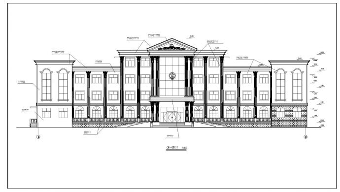 [临城镇]某四层计划生育综合服务站建筑扩初cad图_图1