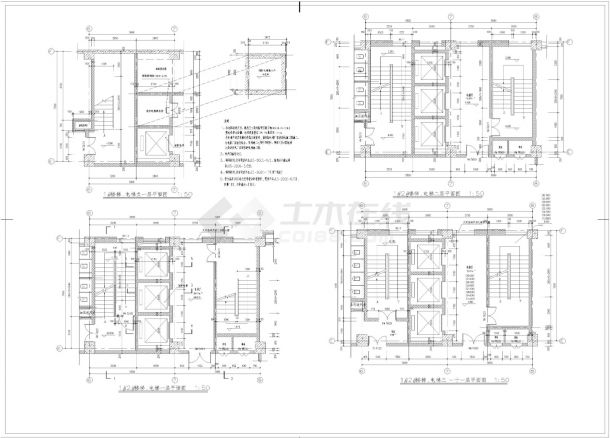 [六安市]某六层办公楼建筑方案cad图-图一