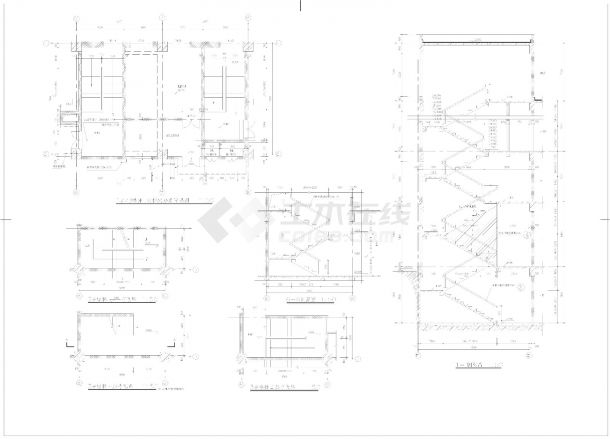 [六安市]某六层办公楼建筑方案cad图-图二