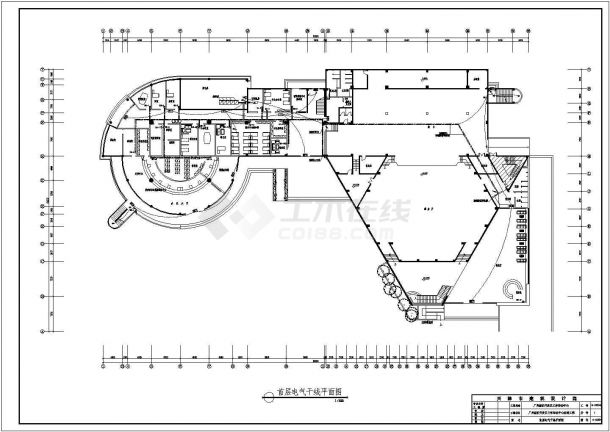 某广州经济开发区文体活动中心改造工程配电CAD施工图-图一