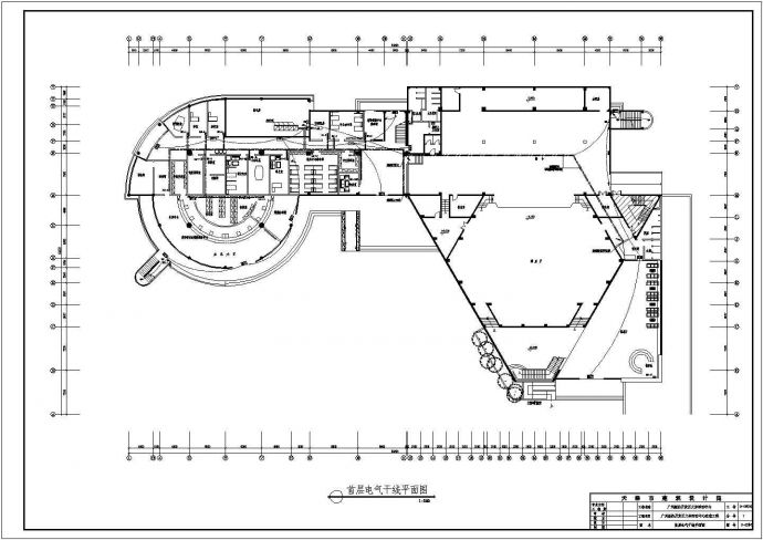 某广州经济开发区文体活动中心改造工程配电CAD施工图_图1