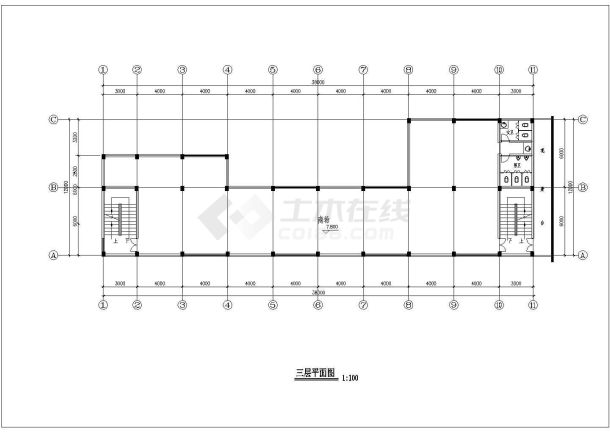 某地多层商业建筑平面参考图纸-图二