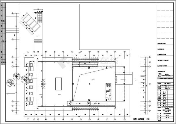 某新建楼盘1900平米2层框混结构售楼中心建筑设计CAD图纸-图二
