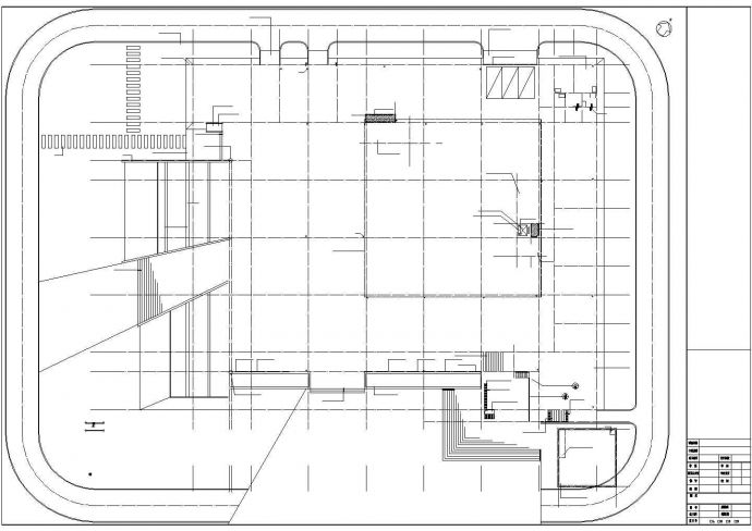 安徽某博物馆6200平米4层框架结构展览馆建筑设计CAD图纸_图1