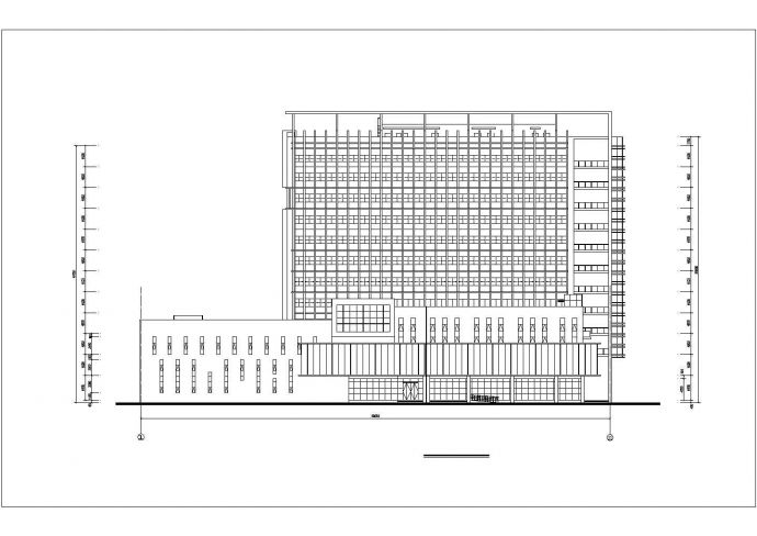 东莞市某文化街2.4万平米12层框架结构文化中心全套建筑设计CAD图纸_图1