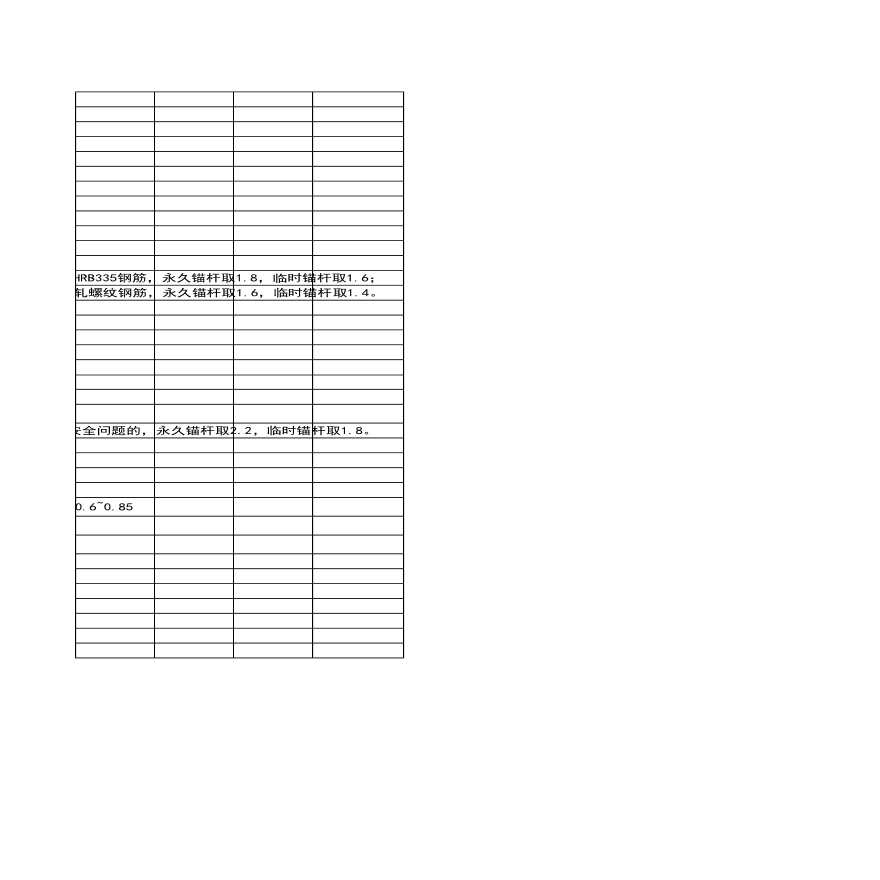 锚杆设计自动计算表格Excel-图二