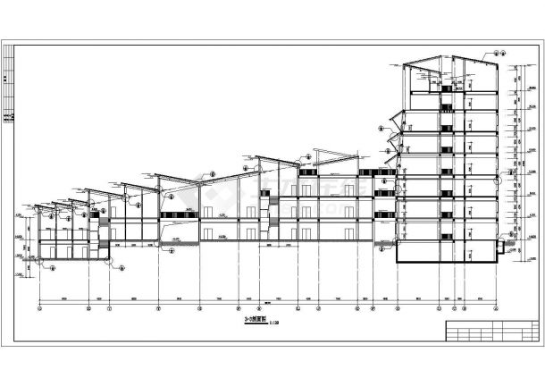 太原市某2.4万平米8层框架结构博物馆全套平立剖面设计CAD图纸-图二