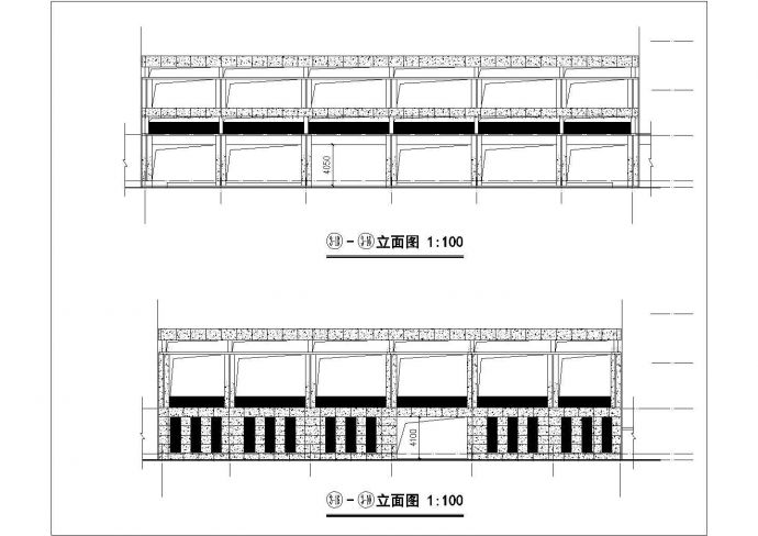 南京某市政单位1.1万平米7层框架结构办公综合楼平立剖面设计CAD图纸_图1