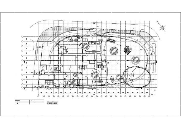 2010年上海世博馆6400平米3层框架结构日本馆平立剖面设计CAD图纸_图1
