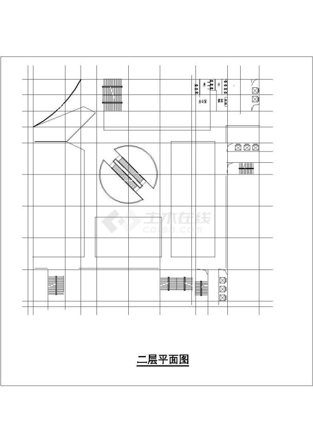 高层综合商业建筑设计CAD图纸-图一